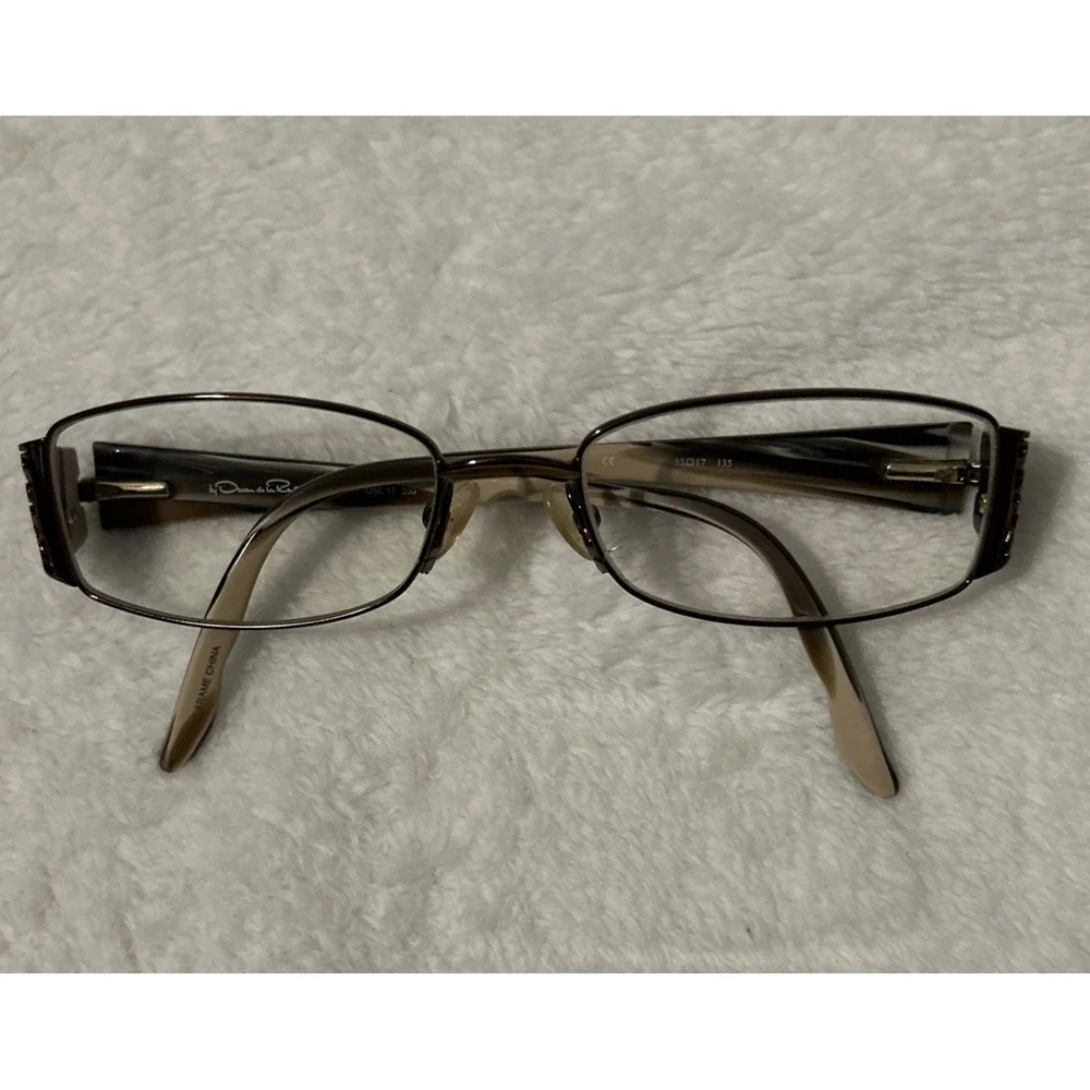 Oscar de la Renta OSL11 200 Eyeglasses Womens Brown Bronze 53-17-135 Frames